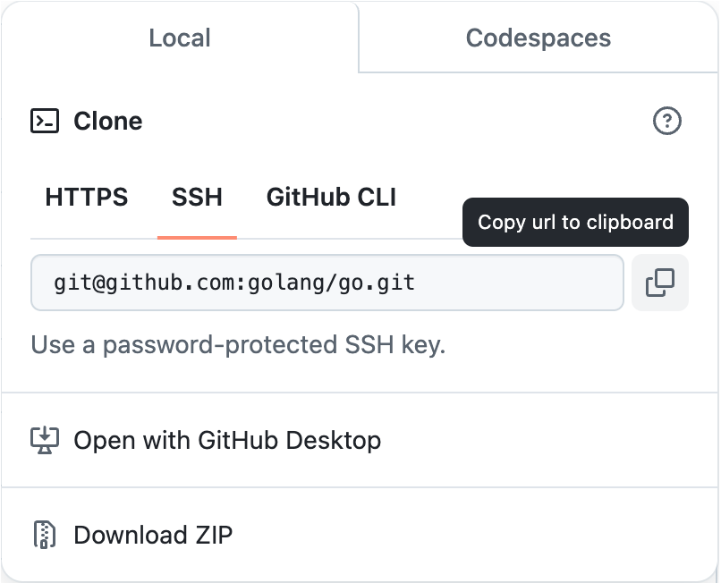 SSH Tab in the Code Clone Dialog